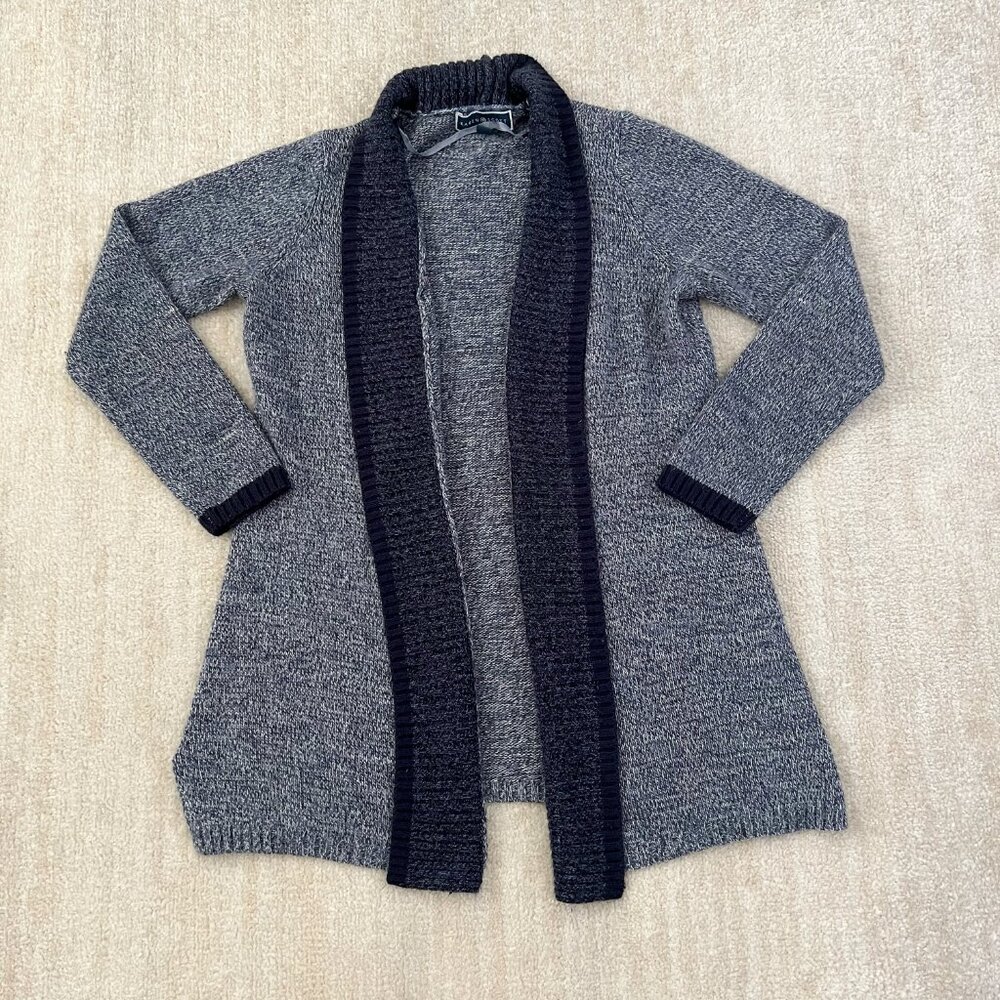 Karen Scott Blue Open Front Cardigan Sweater S